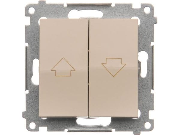 Kontakt-Simon DZP1.01/41, Tryckknappsbrytare, Plast, Vit, IP20, IP44, 250 V, 10 A
