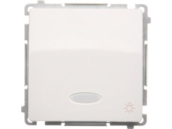 Kontakt-Simon BMS1L24V.01/11, Tryckknappsbrytare, Plast, Vit, IP20, IP44, 24 V, 10 A