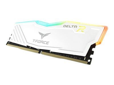 T-Force DELTA RGB - DDR4 - sats - 16 GB: 2 x 8 GB - DIMM 288-pin - 3600 MHz / PC4-28800 - CL18 - 1.35 V - ej buffrad - icke ECC - vit