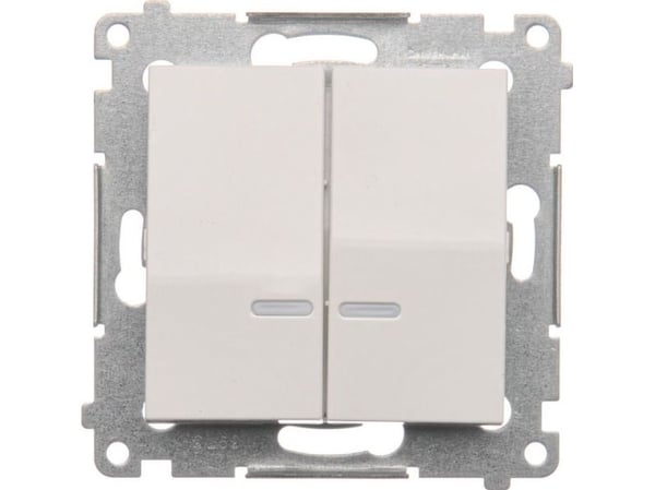 Kontakt-Simon DW5ABL.01/11, Muovi, Valkoinen, IP20, IP44, 250 V, 16 A, 75 mm