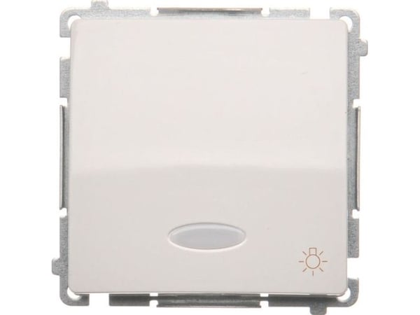 Kontakt-Simon BMS1L.01/11, Painikekytkin, Muovi, Valkoinen, IP20, IP44, 250 V, 10 A