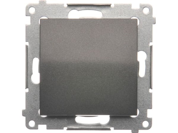 Kontakt-Simon DPR1.01/48, Trykknapkontakt, Plast, Antrasiitti, IP20, IP44, 250 V, 10 A