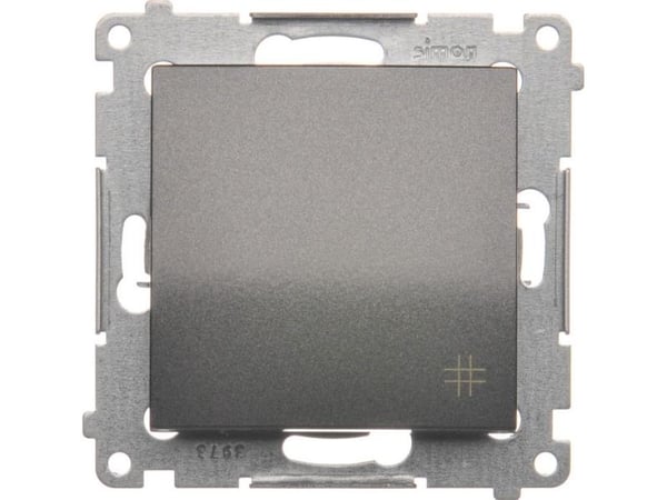 Kontakt-Simon DW7A.01/48, Plast, Anthracit, IP20, IP44, 250 V, 16 A, 75 mm