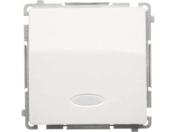 Kontakt-Simon BMP1L.01/11, Tryckknappsbrytare, Plast, Vit, IP20, IP44, 250 V, 10 A