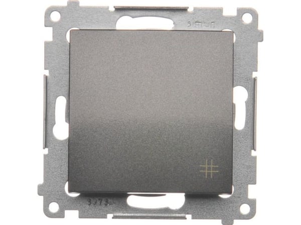 Kontakt-Simon DW7.01/48, Plast, Anthracit, IP20, IP44, 250 V, 10 A, 75 mm