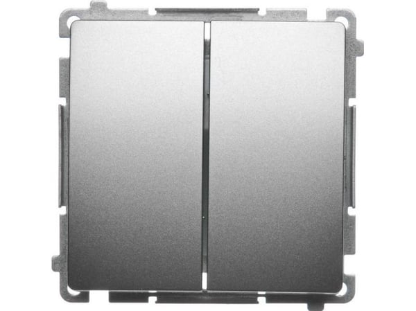 Kontakt-Simon BMW5L.01/29, Muovi, Satiinipintainen, IP20, IP44, 250 V, 10 A, 75 mm
