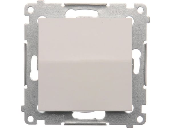 Kontakt-Simon DPR1.01/11, Pushbutton switch, Vit, Plast, IP20, IP44, 250 V, 10 A