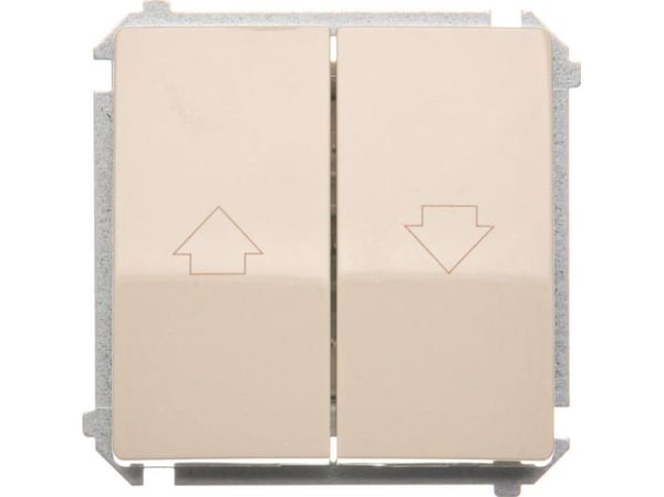 Kosketin Simon BMZ1.01/12, Beige, IP20, IP44, 250 V, 10 A, 75 mm, 41 mm, 75 mm, 41 mm