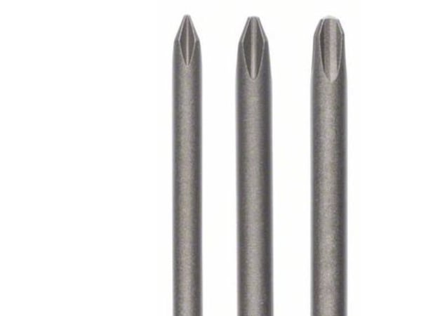 Bosch Extra Hard - Bor - for rustfritt stål, bløtt tre - 3 deler - PH1, PH2, PH3 - heksagonal - lengde: 89 mm