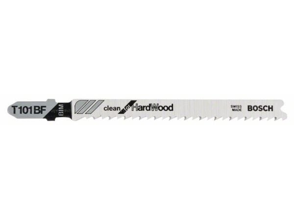 Bosch clean for Hard Wood T 101 BF - Stikksagblad - for løvtre, laminat, laminerte paneler, plast forsterket med glassfiber, epoksy - 5 deler - T-s...