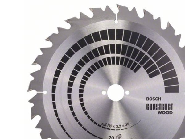 Bosch Construct Wood - Sirkelformet sagblad - for tre - 315 mm - 20 tenner