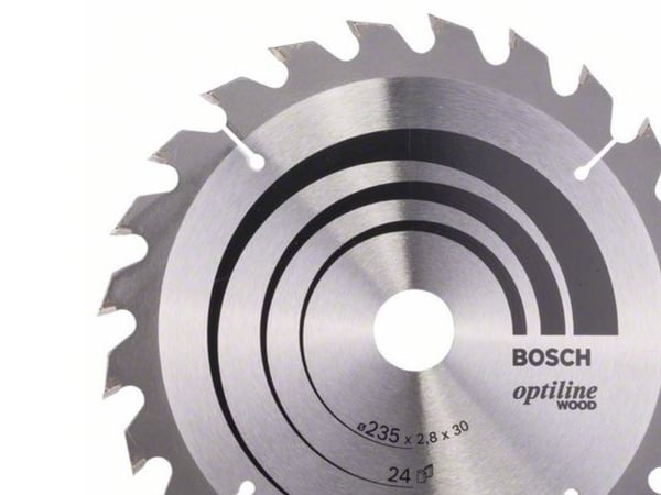 Bosch Optiline Wood - Sirkelformet sagblad - for tre - 235 mm - 24 tenner