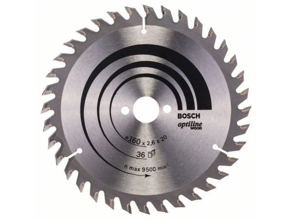 Bosch Optiline Wood - Sirkelformet sagblad - for tre - 160 mm - 36 tenner