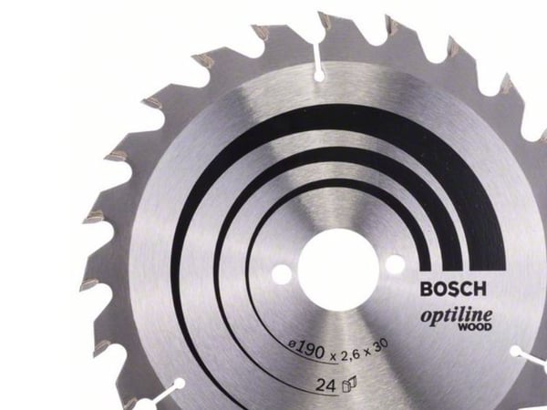 Bosch RUNDSAVKLINGE OPTILINE 190X2,6X30MM 24T 24T