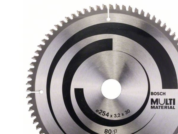 Bosch Multi Material - Sirkelformet sagblad - for multiformål - 254 mm - 80 tenner
