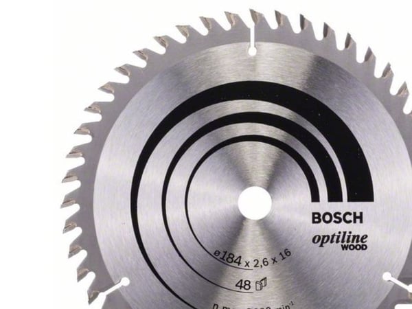 Bosch RUNDSAVKLINGE OPTILINE Ø184X2,6X16MM 48T