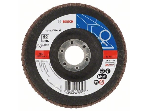 Bosch Expert for Metal - Klaffskive - for metall - bredde: 125 mm - kornstørrelse: 60