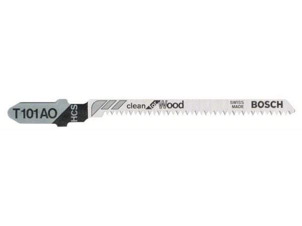 Bosch clean for Wood T 101 AO - Sagblad - for bløtt tre, kryssfinér, laminerte paneler - 5 deler - lengde: 83 mm