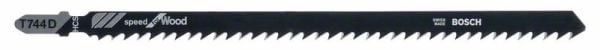 Bosch speed for Wood T 744 D - Stikksagblad - for tre, sandwichmaterialer, bløtt tre, ikke-slipende trematerialer, construction wood - 3 deler - T-...