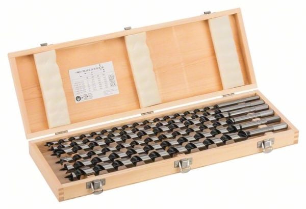 Bosch - Borsett - for bløtt tre, løvtre - vribordel - 6 deler - 10 mm, 12 mm, 14 mm, 20 mm, 18 mm, 16 mm - heksagonal - lengde: 450 mm