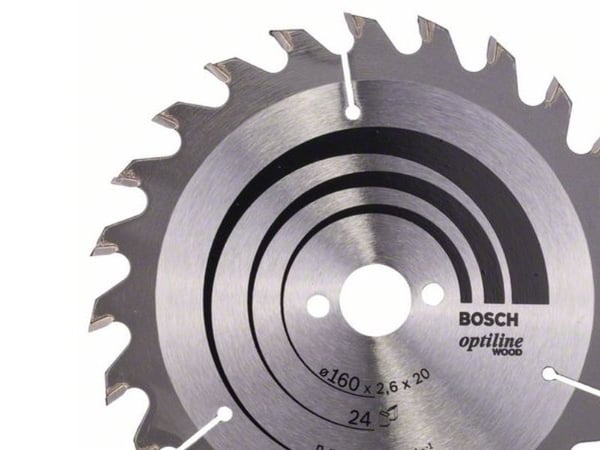 Bosch Optiline Wood - Sirkelformet sagblad - for tre - 160 mm - 24 tenner