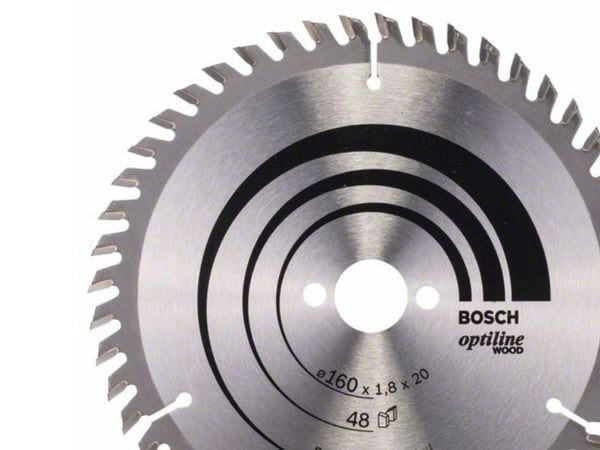 Bosch Optiline Wood - Sirkelformet sagblad - for tre - 160 mm - 48 tenner