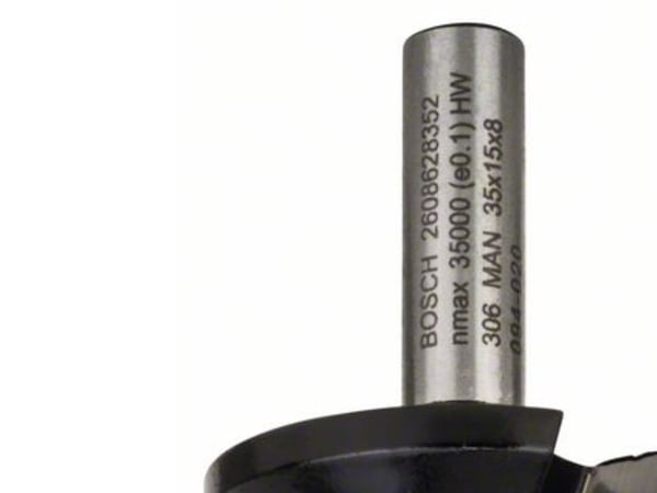 Bosch Standard for Wood - Rutertupp - for kryssfinér, bløtt tre, løvtre, medium-density fibreboard (MDF), sponplater - Chamfer - 35 mm - cylindrica...