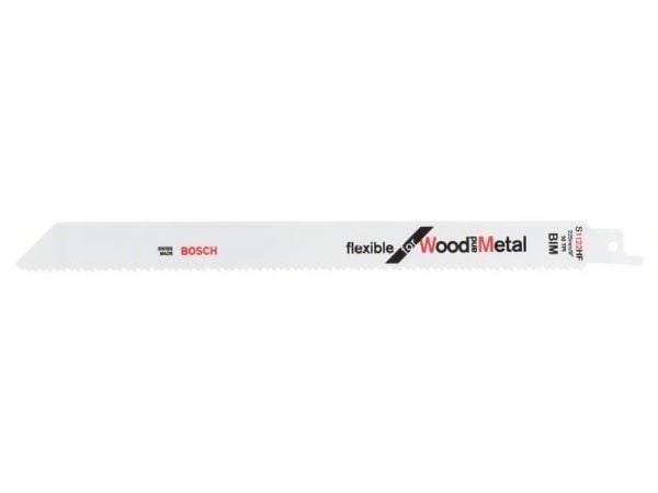 Bosch S 1122 HF, Sabelsagblad, Aluminium, Rør, Profil, Blad metall, Tre med spiker, Bimetall, 2,5 mm, 17,5 cm, 22,5 cm