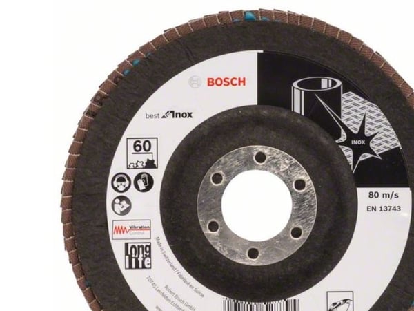 Bosch tilbehør 2608607639 X581 klaffskive diameter 125 mm borediameter 22,33 mm rustfritt stål 1 stk (2608607639)