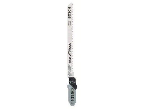 Bosch clean for Wood T 101 AO - Sagblad - for bløtt tre, kryssfinér, laminerte paneler - 5 deler - lengde: 83 mm