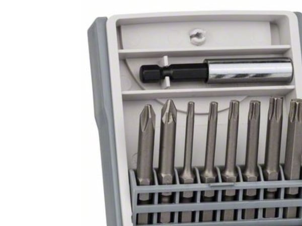 Bosch - Spissett for skrutrekker - 25 deler - T10, T15, T20, T25, T30, T40, PH2, PZ2 - lengde: 25 mm, 49 mm