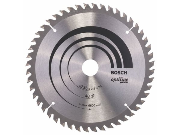 Bosch Optiline Wood - Sirkelformet sagblad - for tre - 235 mm - 48 tenner