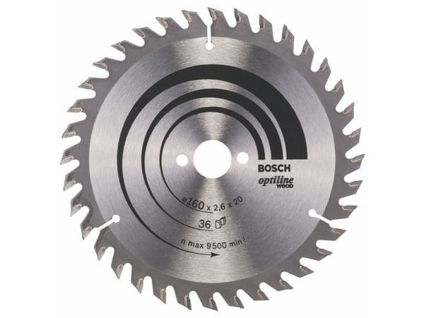 Bosch Optiline Wood - Sirkelformet sagblad - for tre - 160 mm - 36 tenner