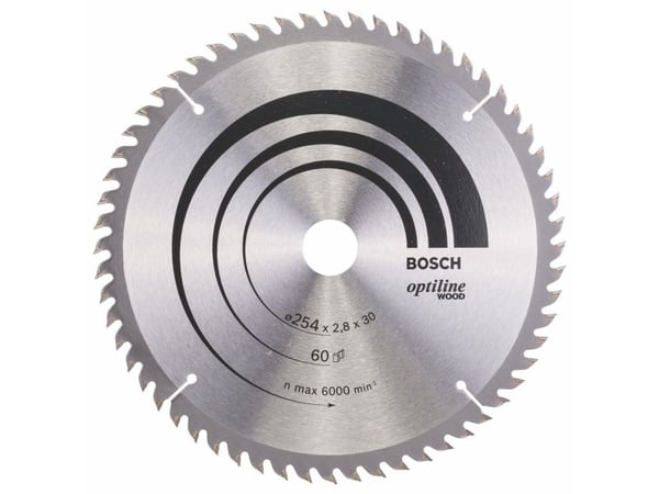 Bosch RUNDSAVKLINGE 254X30MM 60T 20GR TRÆ