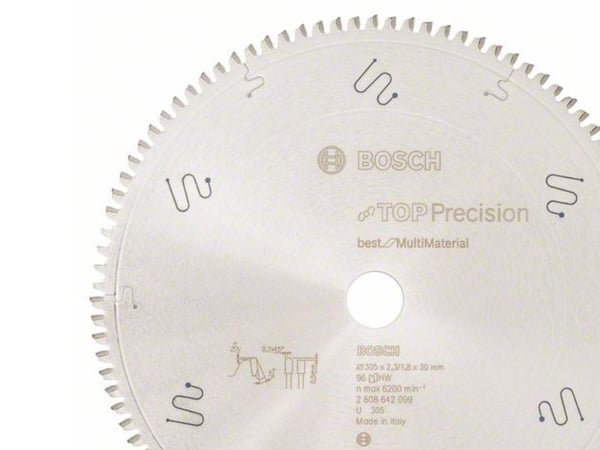 Bosch Best for Multi Material Top Precision - Sirkelformet sagblad - 305 mm - 96 tenner