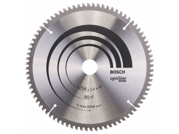 Bosch PYÖRSSISAHANTERÄ 254X30MM 2,5MM80T -5GR PUU