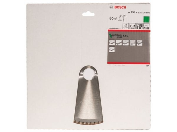Bosch PYÖRSSISAHANTERÄ 254X30MM 2,5MM80T -5GR PUU