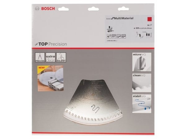 Bosch Best for Multi Material Top Precision - Sirkelformet sagblad - 305 mm - 96 tenner