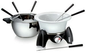 UNOLD FONDUE SET - Fonduegryte - 500 W - svart/rustfritt stål