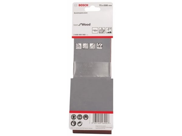 Bosch SLIBEBÅND 75X508MM K60/80/100 3STK 3STK
