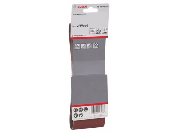 Bosch SLIBEBÅND 75X508MM K60/80/100 3STK 3STK