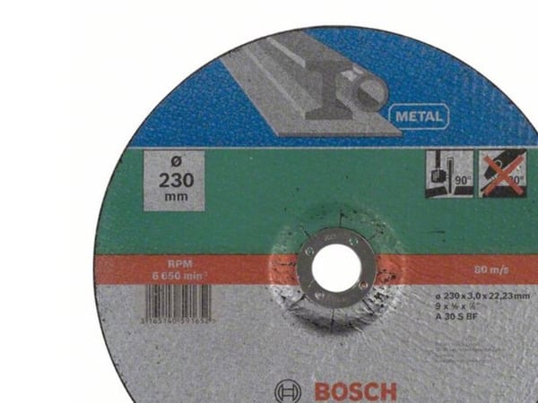 Bosch kappeskive TNACA Ø230 x 22,23 x 3,0 mm bøyd