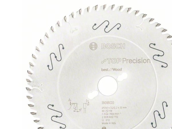 Bosch RUNDSAVKLINGE TOP PRECW 250X3,2X30MM 60T