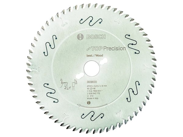 Bosch RUNDSAVKLINGE TOP PRECW 250X3,2X30MM 60T