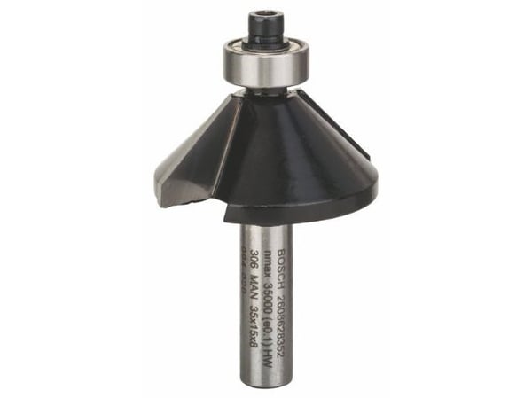 Bosch Standard for Wood - Rutertupp - for kryssfinér, bløtt tre, løvtre, medium-density fibreboard (MDF), sponplater - Chamfer - 35 mm - cylindrica...