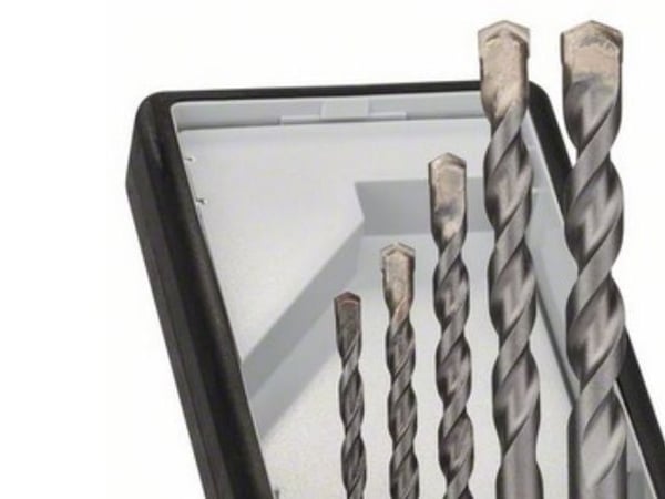 Bosch Robust Line CYL-3 Silver Percussion - Borsett - for betong, murverk - bor - 5 deler - 5 mm, 6 mm, 8 mm, 10 mm, 4 mm - lengde: 75 mm, 85 mm, 1...