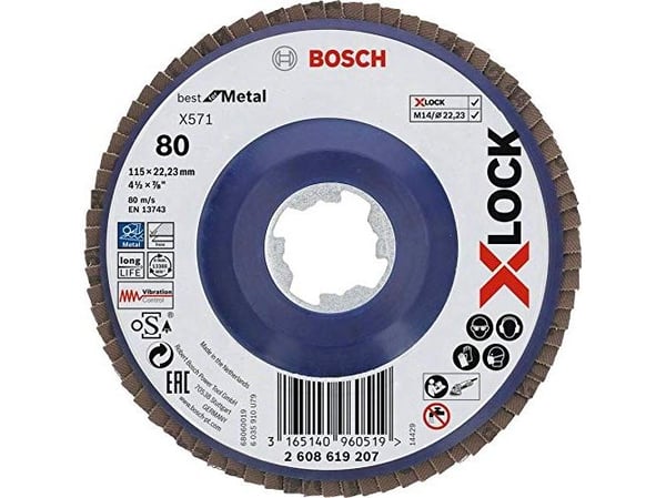 Bosch Accessories 2608619207 slipeskive Ø115, boringsdiameter 22,23 mm 1 stk