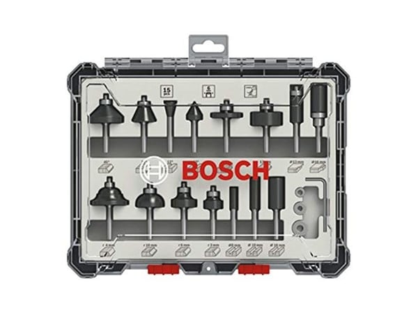 Bosch - Fresekutter - for bløtt tre, løvtre - 15 deler