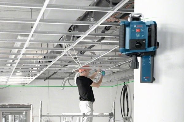 Bosch rotasjonslaser GRL 300 HVG Professional med holder (blått, grønn laserlinje)