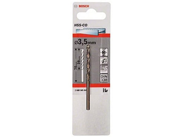 Bosch HSS-Co - Borr - spiralborr - 3.5 mm - cylindrical - längd: 70 mm
